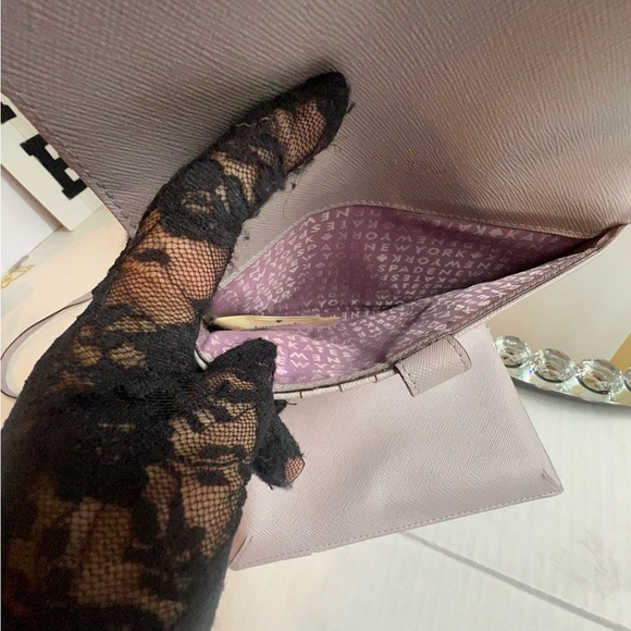 Kate Spade blush gray taupe rabbit crossbody wallet - Picture 12 of 15